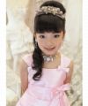 子供服 女の子 チュールタックドレス ピンク(02) モデル画像1