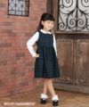 子供服 女の子 タータンチェック柄ワンピース 紺(06) モデル画像1