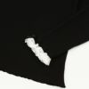 子供服 女の子 綿100％リブレース＆リボン付きタートルネックインナーTシャツ ブラック(00) デザインポイント2
