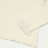 子供服 女の子 綿100％リブレース＆リボン付きタートルネックインナーTシャツ オフホワイト(11) デザインポイント2