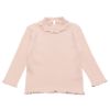 ベビー服 女の子 日本製綿100％リブタートルインナー ピンク(02) 正面