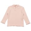 ベビー服 女の子 日本製綿100％リブタートルインナー ピンク(02) 背面
