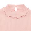 ベビー服 女の子 日本製綿100％リブタートルインナー ピンク(02) デザインポイント1