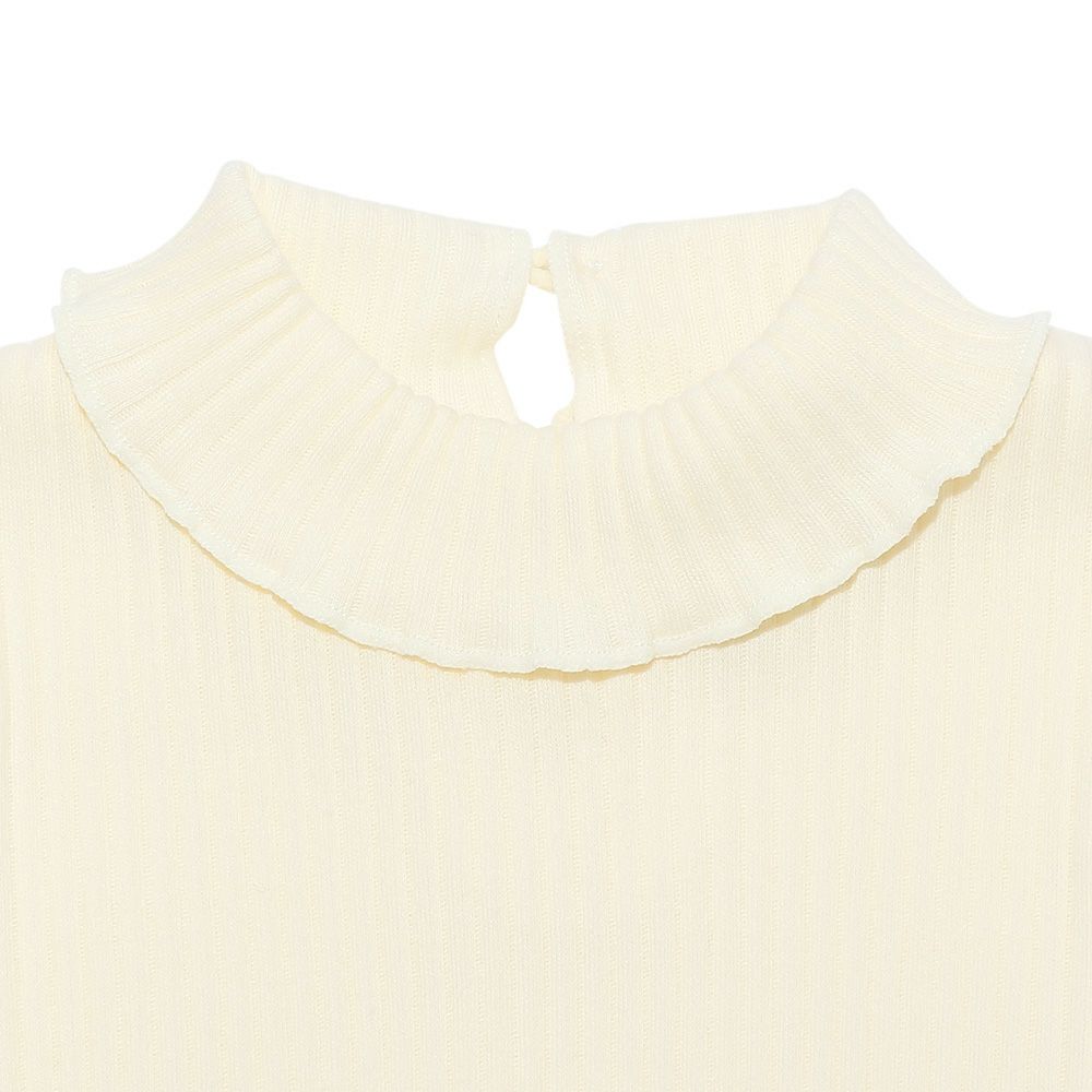 ベビー服 女の子 日本製綿100％リブタートルインナー オフホワイト(11) デザインポイント1