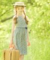 子供服 女の子 綿100％ 小花柄　ギャザー入り 日本製 