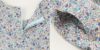 子供服 女の子 綿100％ 小花柄　ギャザー入り 日本製 ブルー(61) デザインポイント2