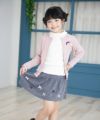 子供服 女の子 リボン付きフリルリブ素材 ピンク(02) モデル画像3