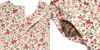 子供服 女の子 日本製 綿100％ 小花柄　ギャザー入り　リボン付き ピンク(02) デザインポイント2