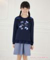 子供服 女の子 日本製　普段着　通園着　ウエストゴム＆ポケットつき ブルー(61) モデル画像1