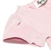 ベビー服 女の子 ベビーサイズ　リボン付きローウエスト切り替えかぶりタイプ ピンク(02) デザインポイント2