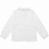 子供服 女の子 スカラップリボン刺繍入り地模様ドビー織りブラウス ホワイト(01) 背面