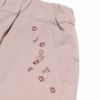 子供服 女の子 綿100％音符刺繍６分丈ガウチョパンツ ピンク(02) デザインポイント1