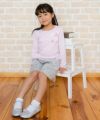 子供服 女の子 リボン＆チュールフリルつきＴシャツ ピンク(02) モデル画像4