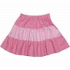 子供服 女の子 ストライプ柄リボン付きスカート ピンク(02) 正面