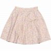 子供服 女の子 日本製綿100％花柄リボン付きスカート ピンク(02) 正面