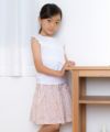 子供服 女の子 日本製綿100％花柄リボン付きスカート ピンク(02) モデル画像3