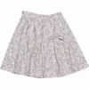 子供服 女の子 日本製綿100％花柄リボン付きスカート パープル(91) 正面