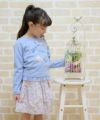 子供服 女の子 日本製綿100％花柄リボン付きスカート パープル(91) モデル画像2