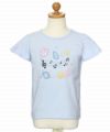 子供服 女の子 綿100％音符＆貝殻プリントTシャツ ブルー(61) トルソー正面