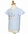 子供服 女の子 綿100％音符＆貝殻プリントTシャツ ブルー(61) トルソー斜め