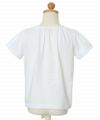 子供服 女の子 綿100％リボン風フリルデザインTシャツ オフホワイト(11) トルソー背面