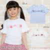 子供服 女の子 綿100％音符プリントお花モチーフTシャツ