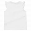子供服 女の子 綿100％シフォンフリルつきTシャツ オフホワイト(11) 背面