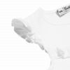 子供服 女の子 綿100％シフォンフリルつきTシャツ オフホワイト(11) デザインポイント2