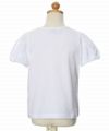 子供服 女の子 綿100％リボン＆レースラインつきTシャツ オフホワイト(11) トルソー背面