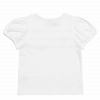 子供服 女の子 綿100％リボン＆レースラインつきTシャツ オフホワイト(11) 背面