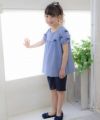 子供服 女の子 チェック柄リボン付きチュニックブラウス ネイビー(06) モデル画像3