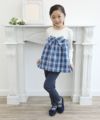 子供服 女の子 ストレッチツイルニット10分丈パンツ ネイビー(06) モデル画像1