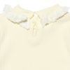 ベビー服 女の子 ベビーサイズ綿100％レース＆リボン付きタートルネックTシャツ オフホワイト(11) デザインポイント2