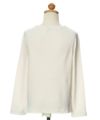子供服 女の子 綿100％ビジューリボン付きTシャツ オフホワイト(11) トルソー背面