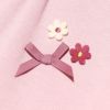 子供服 女の子 お花モチーフつきチュール袖裏毛トレーナー ピンク(02) デザインポイント1