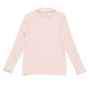 子供服 女の子 日本製綿100％リブ編みタートルネックTシャツ ピンク(02) 背面