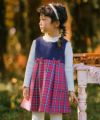 子供服 女の子 日本製綿100％リブ編みタートルネックTシャツ オフホワイト(11) モデル画像