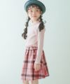 子供服 女の子 日本製綿100％リブ編みタートルネックTシャツ オフホワイト(11) モデル画像