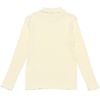 子供服 女の子 日本製綿100％リブ編みタートルネックTシャツ オフホワイト(11) 背面