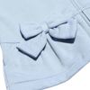 子供服 女の子 リボン＆フリルつき裏毛ジップアップジャケット ブルー(61) デザインポイント1