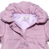 子供服 女の子 リボン＆フリル中綿入りコート パープル(91) デザインポイント1