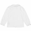 子供服 女の子 綿100％音符刺繍襟付きブラウス ホワイト(01) 背面