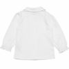 ベビー服 女の子 ベビーサイズ綿100％音符刺繍襟付きブラウス ホワイト(01) 背面