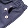子供服 女の子 飾りボタン付きポケット7分丈ガウチョパンツ ネイビー(06) デザインポイント2