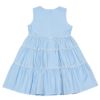 子供服 女の子 日本製綿100％ドット柄レースワンピース ブルー(61) 背面