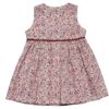 ベビー服 女の子 ベビーサイズ日本製綿100％小花柄リボンつきワンピース ピンク(02) 背面