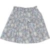 子供服 女の子 日本製綿100％花柄リボン付きスカート パープル(91) 正面