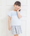 子供服 女の子 日本製綿100％花柄リボン付きスカート パープル(91) モデル画像1