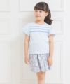子供服 女の子 日本製綿100％花柄リボン付きスカート パープル(91) モデル画像2