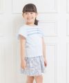 子供服 女の子 日本製綿100％花柄リボン付きスカート パープル(91) モデル画像4